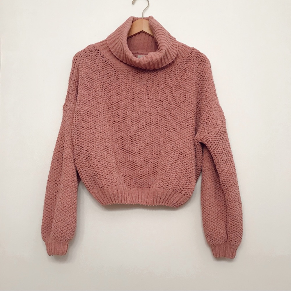Pink/Lilac urban outfitters turtle neck sweater